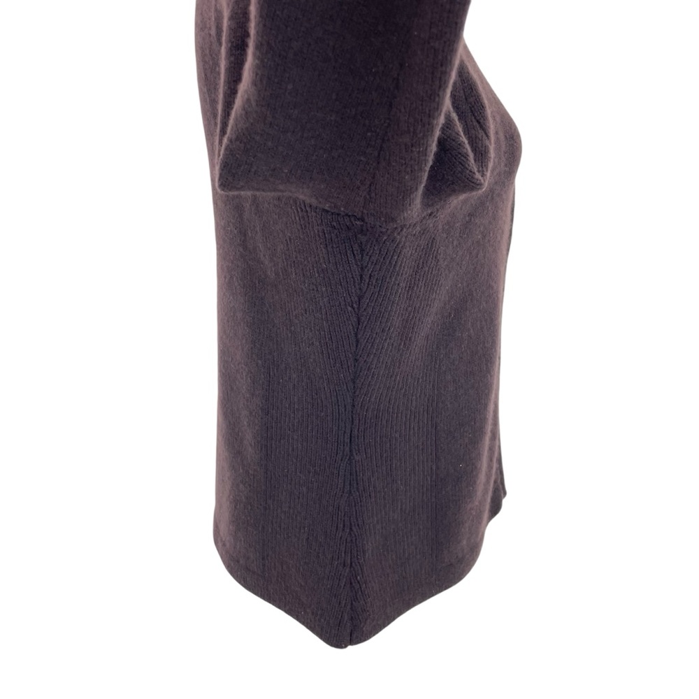 St. John Cashmere Fur Trimmed Sweater Small Brown - Picture 5 of 16